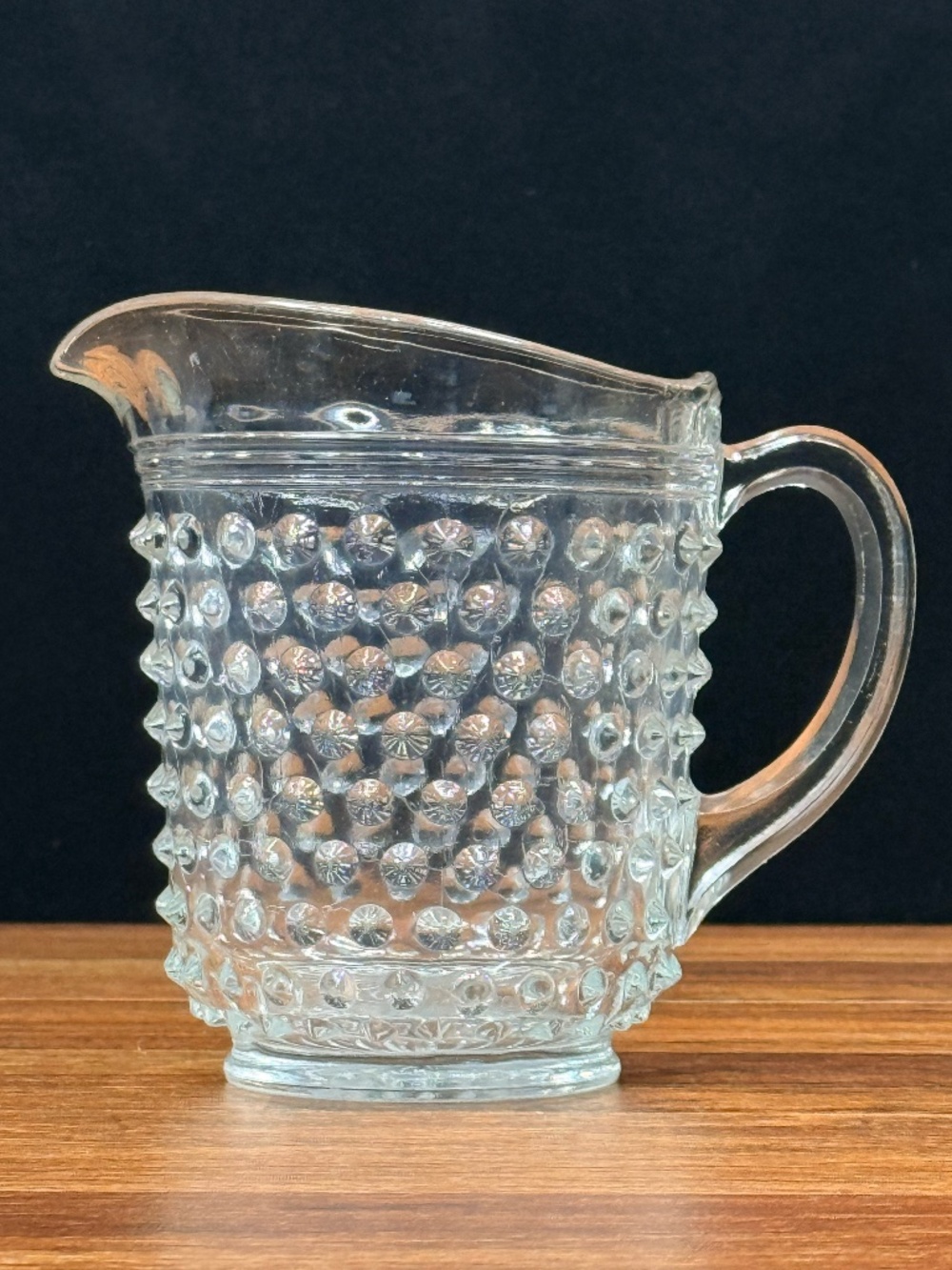 Hobnail Mini Glass Pitcher - Picture 1 of 11